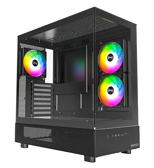 MONTECH XR BLACK ARGB ATX Case ( MO-CA-XR-BK )