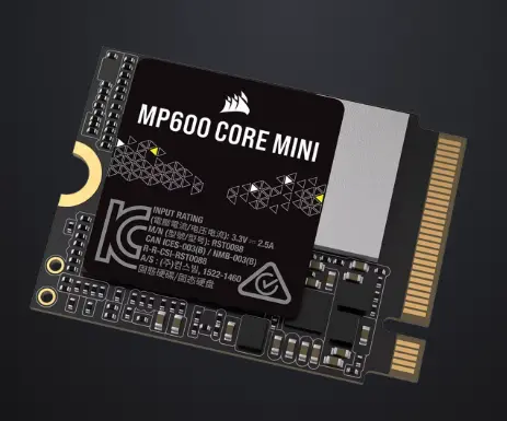 CORSAIR CSSD-F1000GBMP600CMN MP600 CORE MINI 1TB PCIe 4.0 ( Gen4) x4 NVMe M.2 SSD